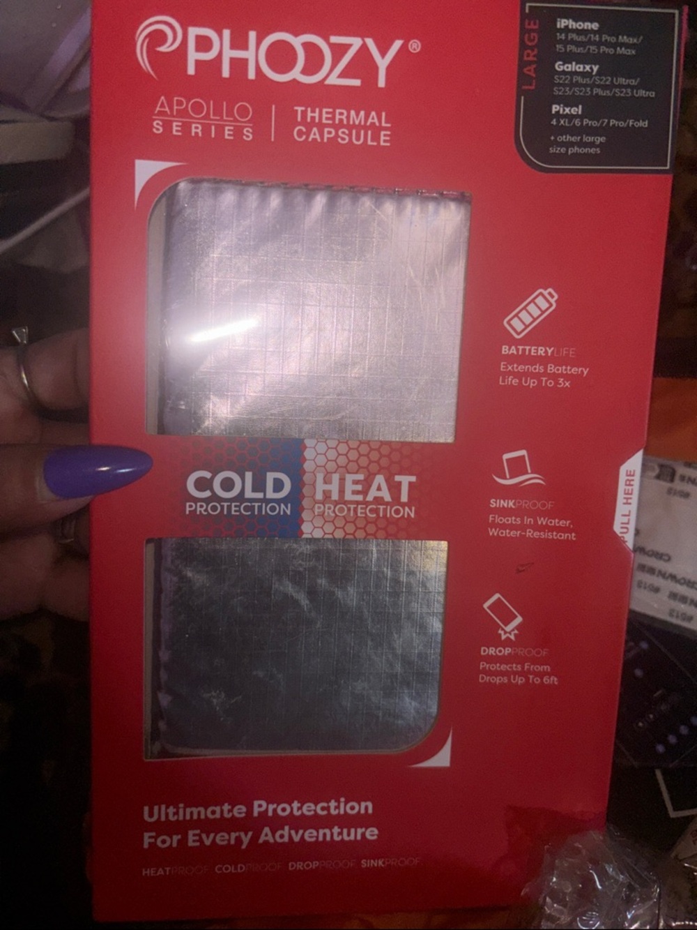 Apollo Thermal Capsule Phone Sleeve – Silver